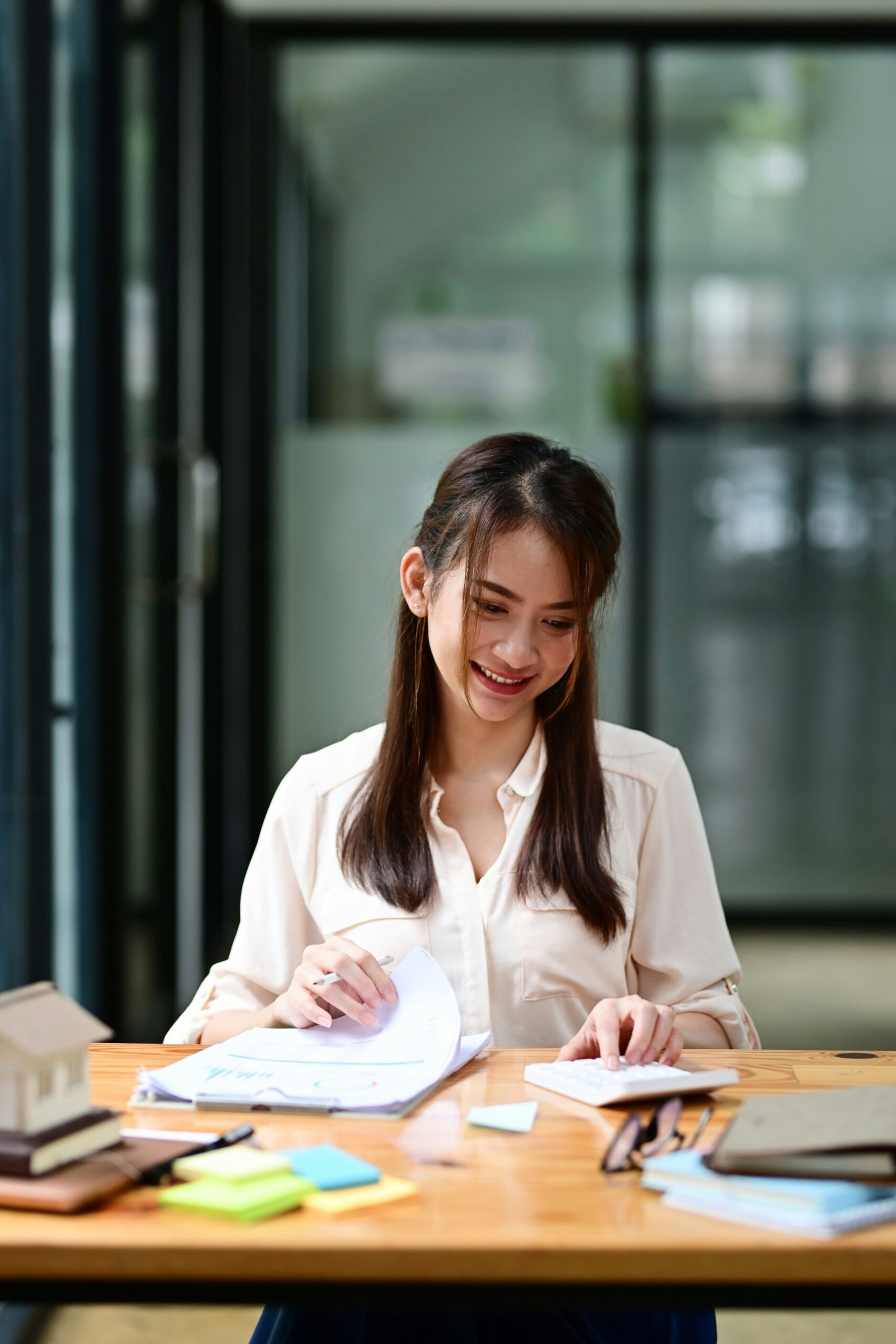 Business owner managing payroll with CPA